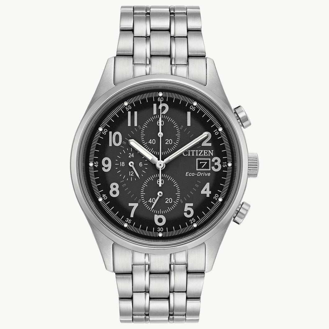 Citizen Chandler CA0620-59H Men's Eco-Drive Grey Dial Chronograp Watch MSRP$350