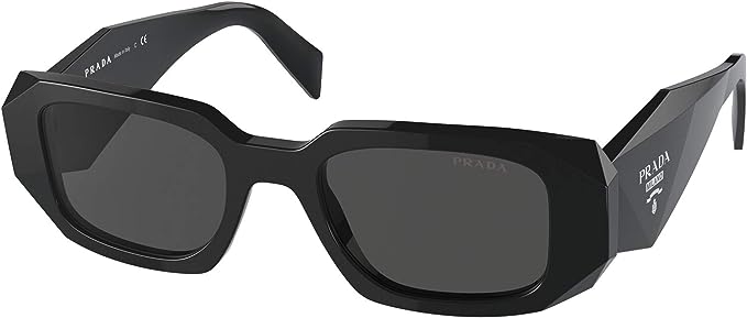 NEW PRADA Unisex PR 17WS 1AB5S0 Black Frame Dark Grey Lens Sunglasses MSRP $433