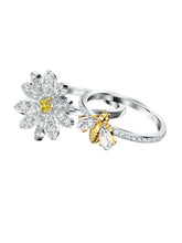 Load image into Gallery viewer, Swarovski Eternal 5512661 Mixed Metal &amp; Crystal Flower Ring Set MSRP $149
