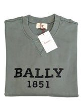 Load image into Gallery viewer, Bally 6303787 Men's 1851 Logo Sage &amp; Black Sweatshirt MSRP $474
