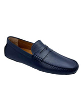 Load image into Gallery viewer, Bally Warno 6220105 Men&#39;s Dark Navy Perforated Loafers Leather MSRP $495
