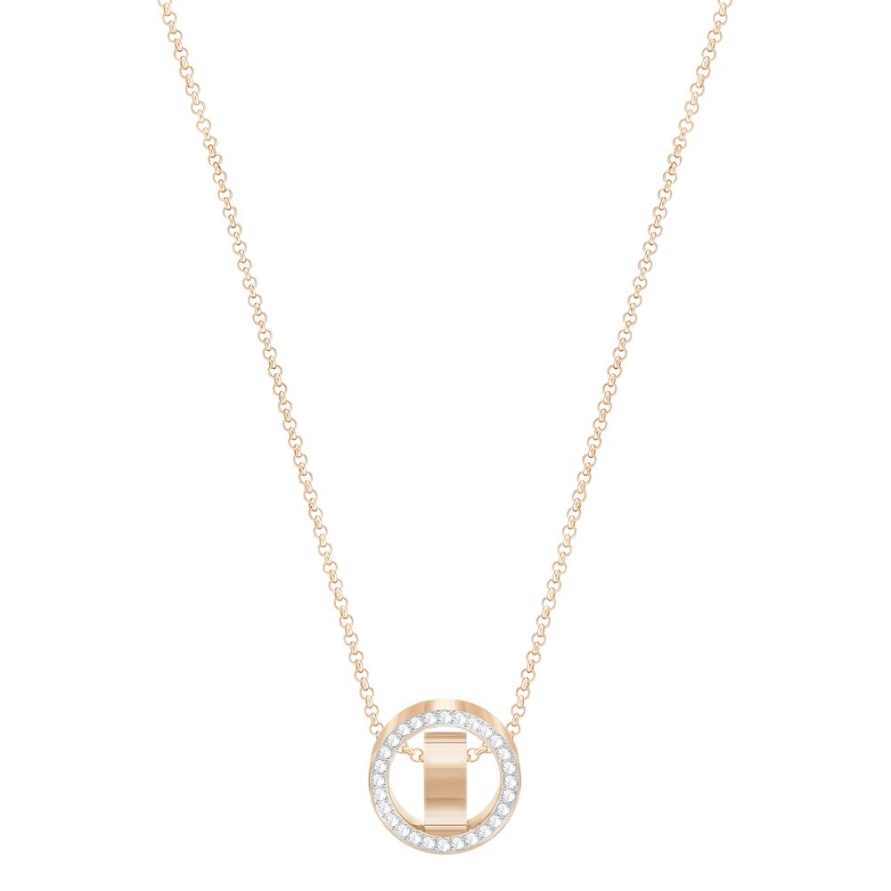 Swarovski Hollow 5289495 Rose Gold Plated & Crystal Pendant Necklace MSRP $169