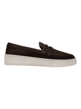 Load image into Gallery viewer, Bally Rayan 6309000 Men's Ebano Suede Penny Loafers MSRP $610
