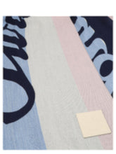 Load image into Gallery viewer, Bally 6302881 Wool Jacquard Scarf In Blue &amp; Pink MSRP $325
