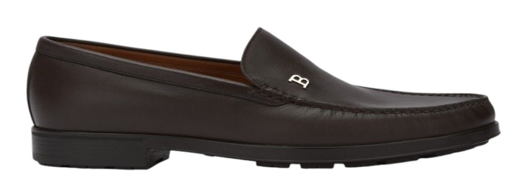 Bally Sistri 6230247 Men's Chocolate Calf Plain Leather Loafers MSRP $500