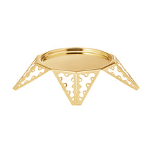 Load image into Gallery viewer, NEW GEORG JENSEN CHRISTMAS Pillar Candleholder18 KT Gold Plated MSRP $49
