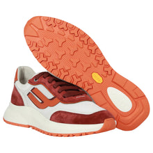 Load image into Gallery viewer, Bally Demmy 6300210 Men's Heritage Red/White/Orange Leather Sneakers MSRP $630

