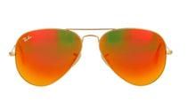 Load image into Gallery viewer, Ray-Ban RB3025 112/69 Matte Gold Aviator Flash Orange Mirror 58-14-135
