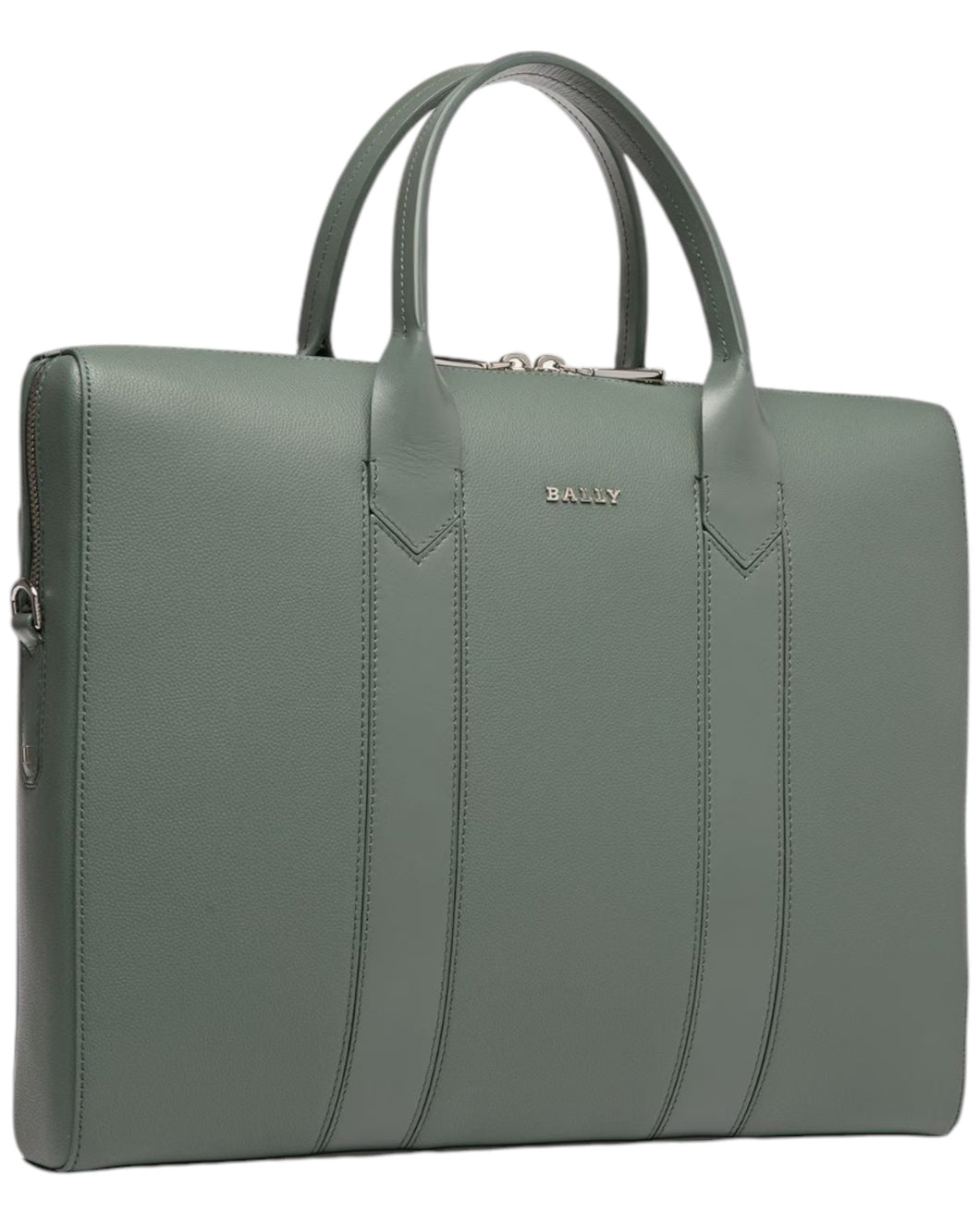 Bally Elter 6303120 Sage Leather Business Bag MSRP $1880