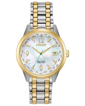 Load image into Gallery viewer, Citizen FC8004-54D World Time Ladies MOP Dial 36mm Watch MSRP $395
