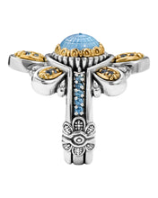 Load image into Gallery viewer, Konstantino Dome Silver 18k Gold MOP Blue Spinel Ring DKJ975-629 S7 MSRP $1400
