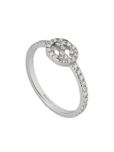 Load image into Gallery viewer, Gucci 18K White Gold Diamond Interlocking G Ring YBC6791130010 Size 6.75 MSRP $2700

