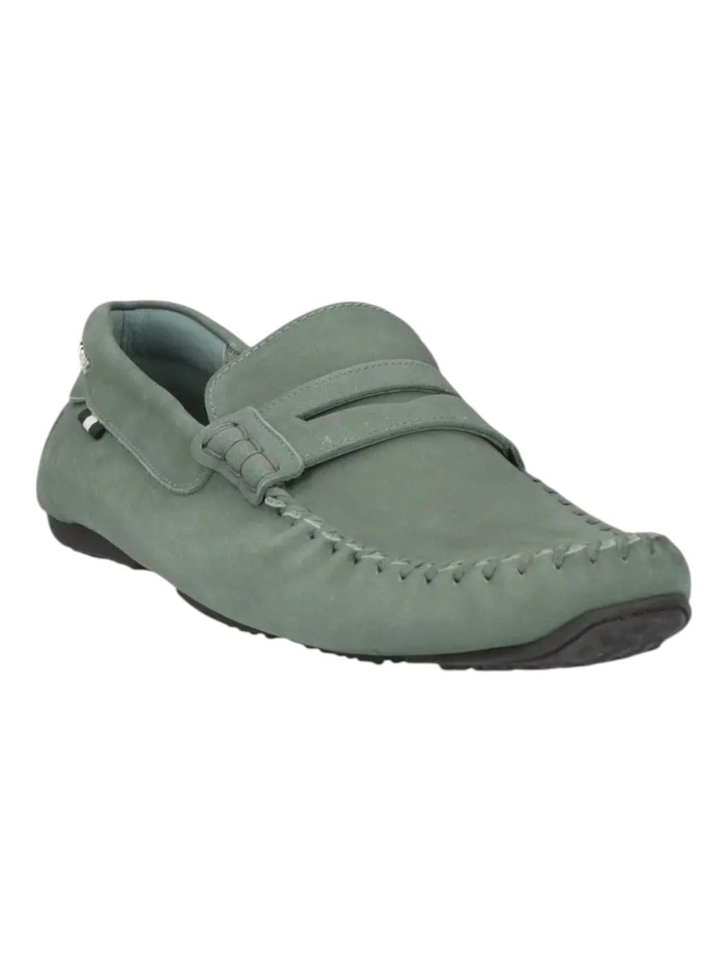 Bally Pier 6302843 Men's Sage Suede Leather Loafers Size 12 MSRP $678