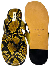 Load image into Gallery viewer, Bally Grine 6304005 Men&#39;s New Rhu Snake Embossed Leather Sandals MSRP $650
