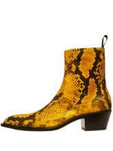 Load image into Gallery viewer, Bally Gaiman 6304334 Men&#39;s Giallo Snake Embossed Leather Boots MSRP $1100
