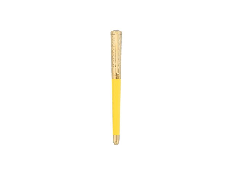 S T DUPONT DP462680 Liberté Yellow Lacquer & Gold Rollerball MSRP $595 NEW