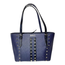 Load image into Gallery viewer, Bally Supra 6219158 Ladies Blue Leather Grained Tote Bag MSRP $780

