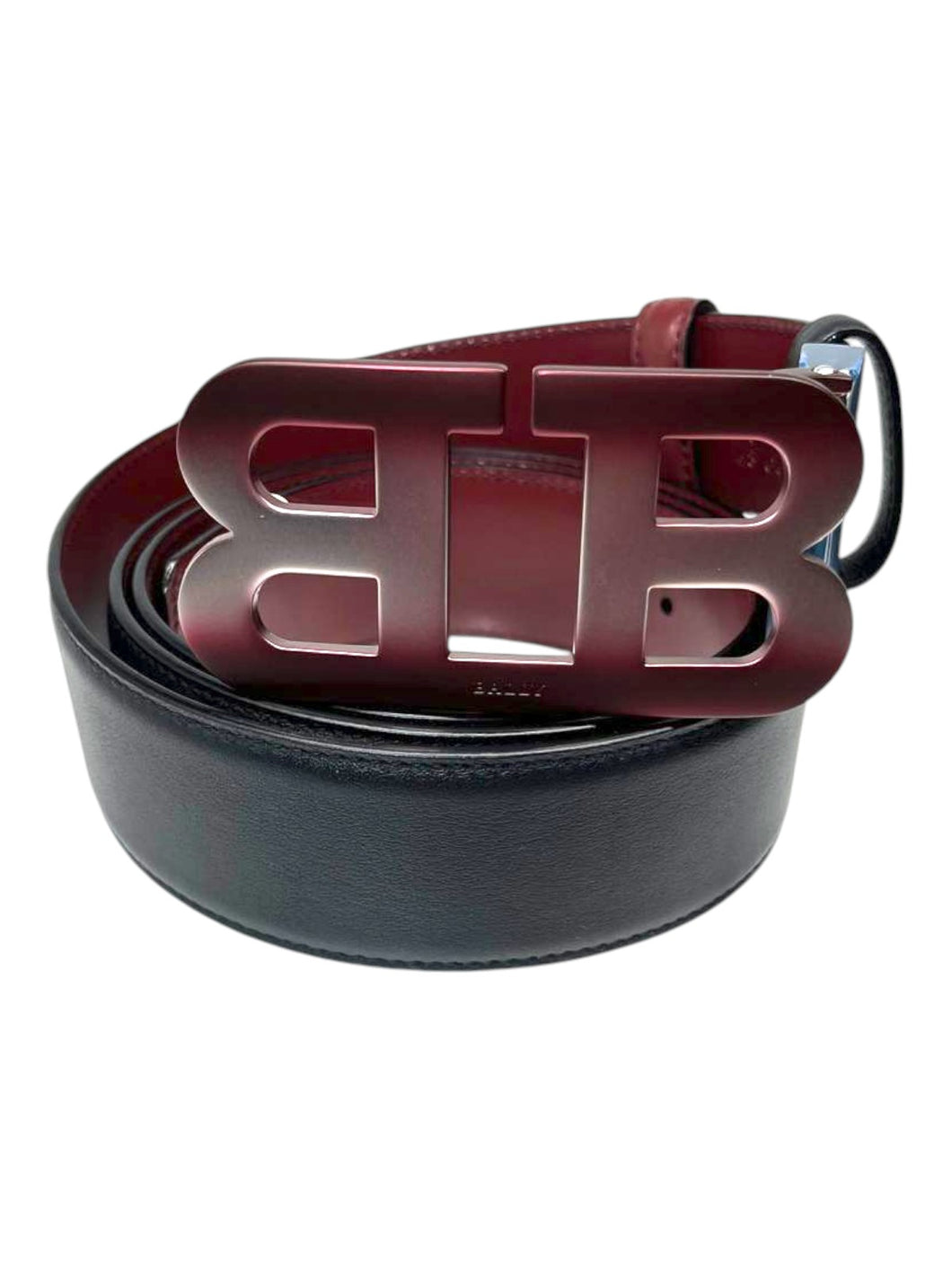 Bally 6302244 Men's Mirror Buckle Adjustable Reversible Black Belt EU 120/US 47 MSRP $510