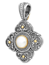 Load image into Gallery viewer, Konstantino 18K &amp; Silver Labradorite Pearl Cross with Chain STKJ28-122 MSRP $865
