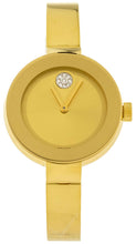 Load image into Gallery viewer, NEW MOVADO Women&#39;s 3600201 BOLD Champagne Dial Gold Quartz Watch MSRP $595
