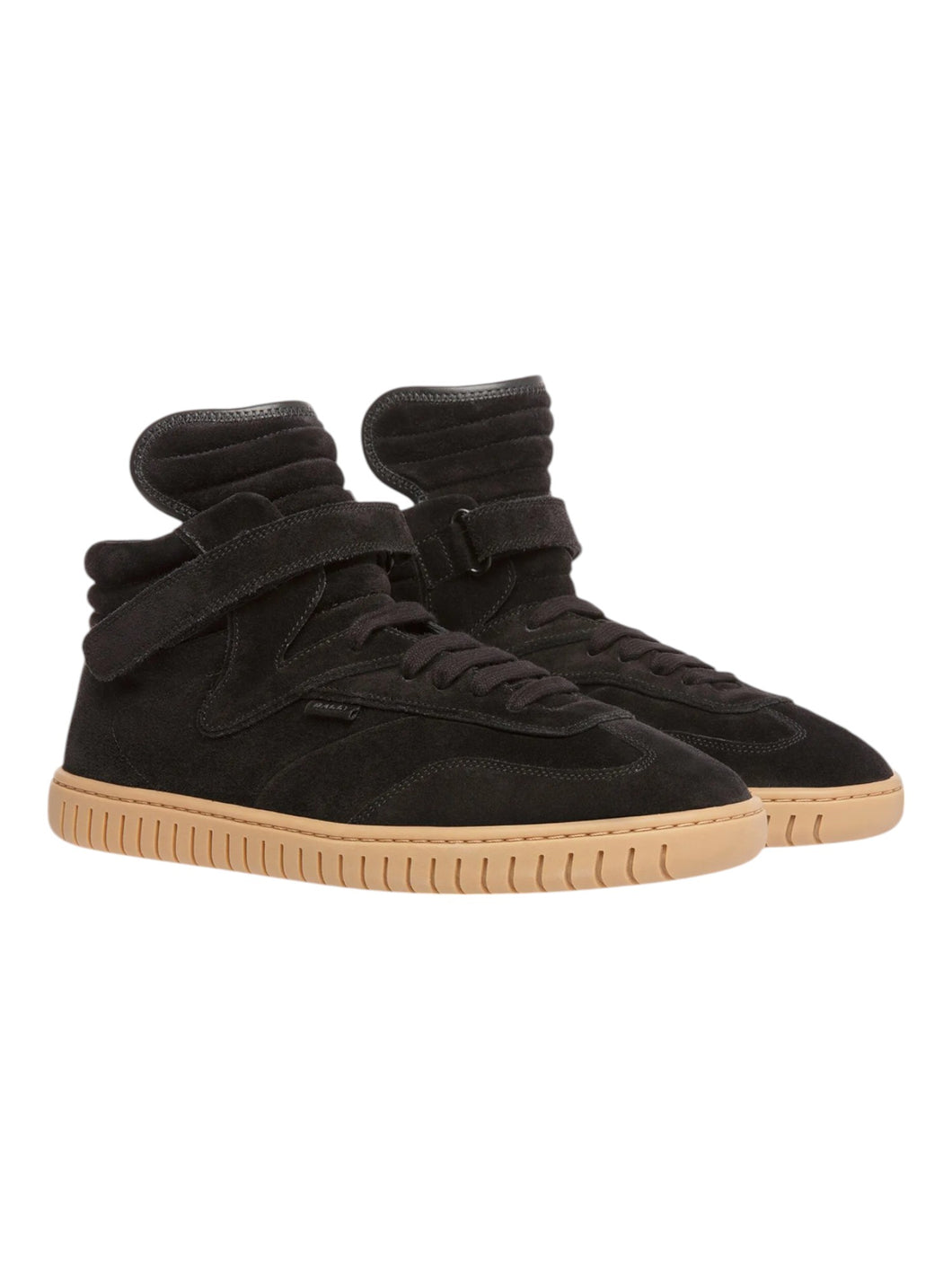 Bally Parrel 6304571 Men's Black Suede Leather High-Top Sneakers MSRP $750