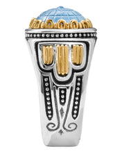 Load image into Gallery viewer, Konstantino Dome Sterling Silver,18k Gold MOP &amp; Blue Spinel Ring DKJ973-628 S7 MSRP $995
