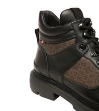 Load image into Gallery viewer, Bally Valensy 6239846 Black Monogram Leather Boots Size 11 MSRP $1032
