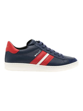 Load image into Gallery viewer, Bally Thiago 6309515 Marine Calf Plain Low-Top Leather Sneaker MSRP $560
