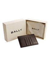 Load image into Gallery viewer, Bally 6308673 Mythos Card Case Ebano Leather MSRP $340
