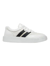 Load image into Gallery viewer, Bally Cruise 6307944 Men's White Stripe-Detail Leather Sneakers MSRP $685
