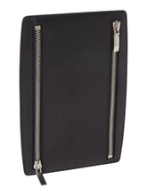 Load image into Gallery viewer, Bally 6307344 Travel Pocket Zipped Pouch Black Leather MSRP $600
