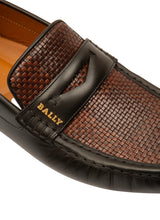 Load image into Gallery viewer, Bally Patrik 6300431 Men&#39;s Multibrown &amp; Black Buffalo Leather Drivers Size 10 MSRP $770
