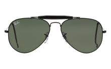 Load image into Gallery viewer, Ray-Ban RB3030 L9500 Outdoorsman Polished Black G-15 Green 58-14-160
