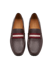 Load image into Gallery viewer, Bally Pearce 6206928 Men's Safari Grained Leather Loafers MSRP $678
