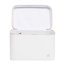 Load image into Gallery viewer, Rapport London Tuxedo Leather Vanity Case in White - BR111
