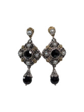 Load image into Gallery viewer, Konstantino Silver, 18K Gold, Onyx and Pearl Earring SKMK2980-224-CUT MSRP $970
