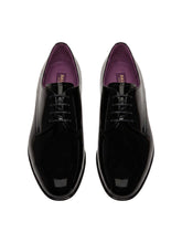Load image into Gallery viewer, Bally Sadao 6306320 Men's Black Calf Leather Patent Derby Shoes MSRP $990
