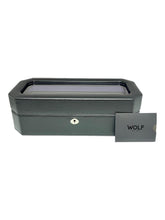 Load image into Gallery viewer, Wolf 458303 Windsor 5 Piece Watch Box in Black &amp; Purple MSRP $215
