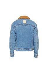 Load image into Gallery viewer, Bally 63029080 Men&#39;s Light Blue Denim Curling Shearling Detail Jacket Size L MSRP $1599
