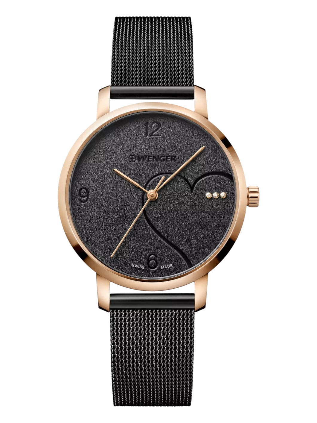 Wenger Swiss Army Ladies 01.1731.113 Metropolitan Donnissima Black Dial Watch 38 mm MSRP$245