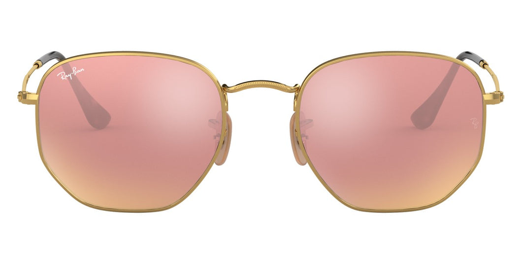 NEW RAY-BAN Women's Hexagonal Flat Lens Sunglasses RB3548N 001/Z2 MSRP $188