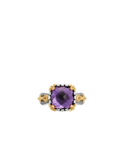 Load image into Gallery viewer, Konstantino Delos 2 Sterling Silver 18k Gold &amp; Amethyst Ring DMK2150-101-CAB S6
