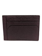 Load image into Gallery viewer, Bally Sink 6207992 Men&#39;s Merlot Business Card Holder Wallet Grained Leather MSRP $220
