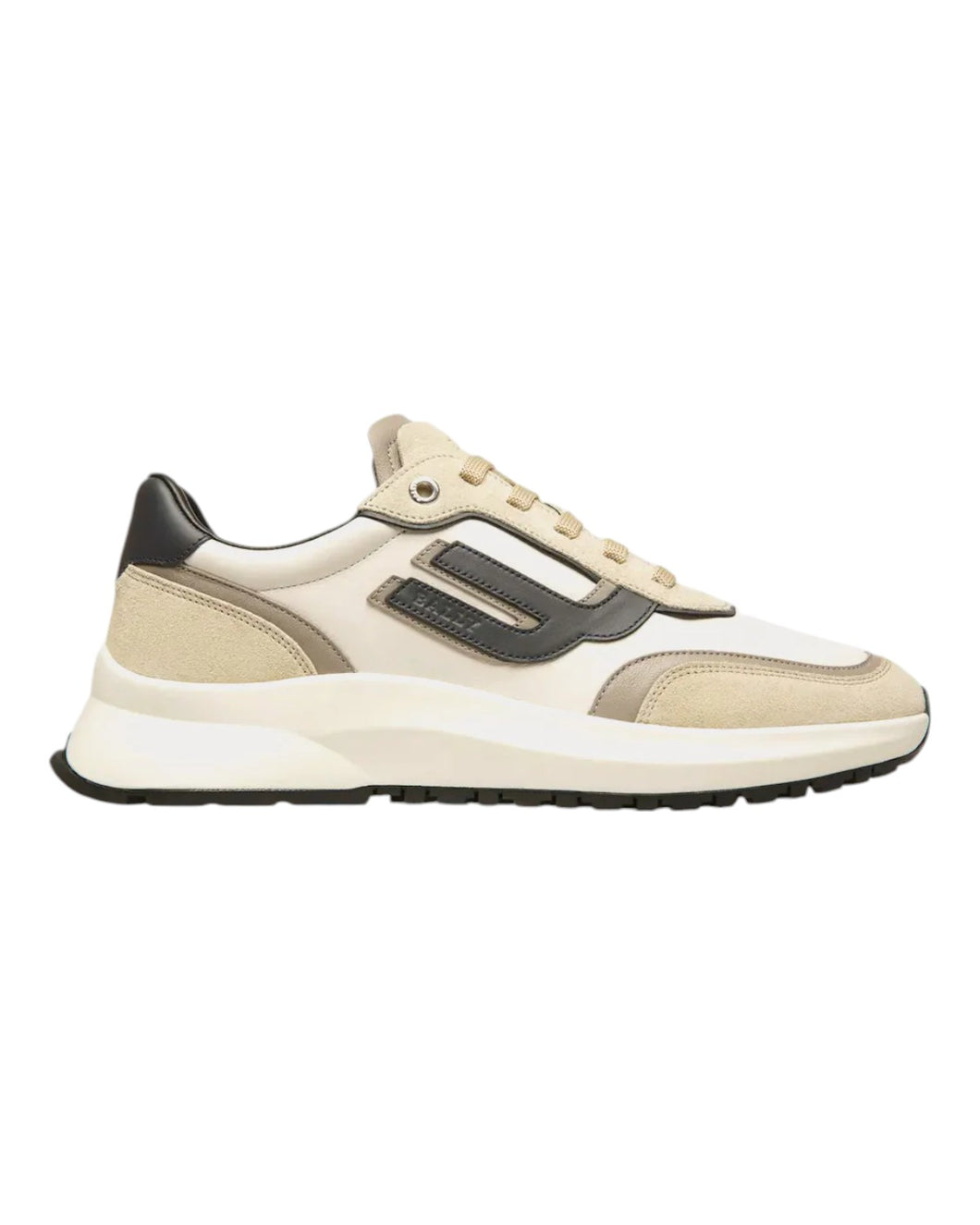 Bally Demmy 6302768 Men's Fossil/Sasso/White Suede Leather Sneakers MSRP $630