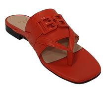 Load image into Gallery viewer, BALLY Elia 6302987 Ladies Orange River Calf Leather Flats MSRP $552
