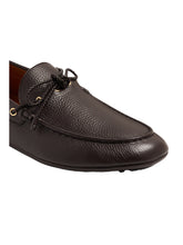 Load image into Gallery viewer, Bally Kyan 6304667 Men's Ebano Leather Drivers Shoes MSRP $678
