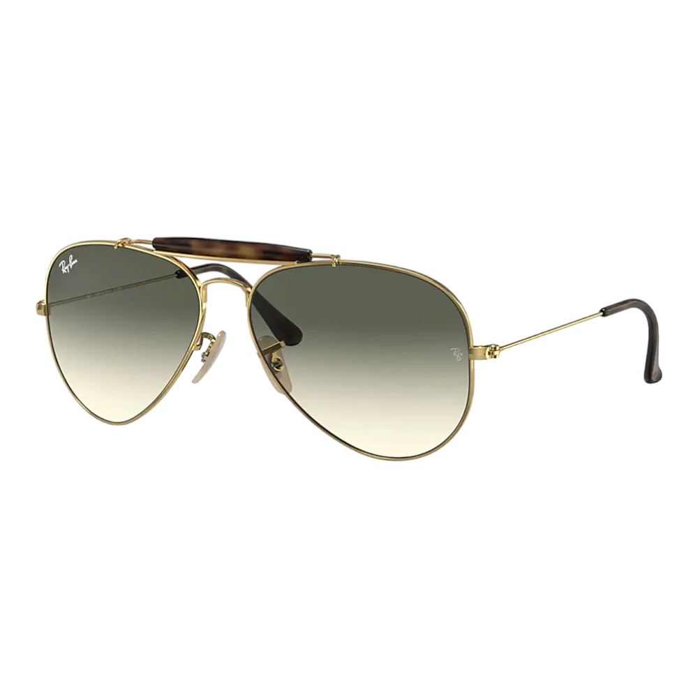 NEW RAY-BAN Men's Outdoorsman Havana Gold Frame Gray Lens Sunglasses RB3029 181/17 $163