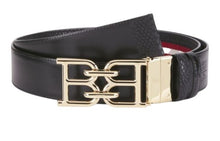 Load image into Gallery viewer, Bally 6301325 Python-Embossed Reversible Leather Black Belt EU 100/US 40 MSRP $405
