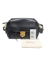Load image into Gallery viewer, Salvatore Ferragamo Gancio 588521 Black Crossbody Bag MSRP $1825
