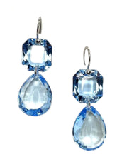 Load image into Gallery viewer, Baccarat 2812026 Marie-Helene de Taillac Blue Crystal Silver Earrings MSRP $720
